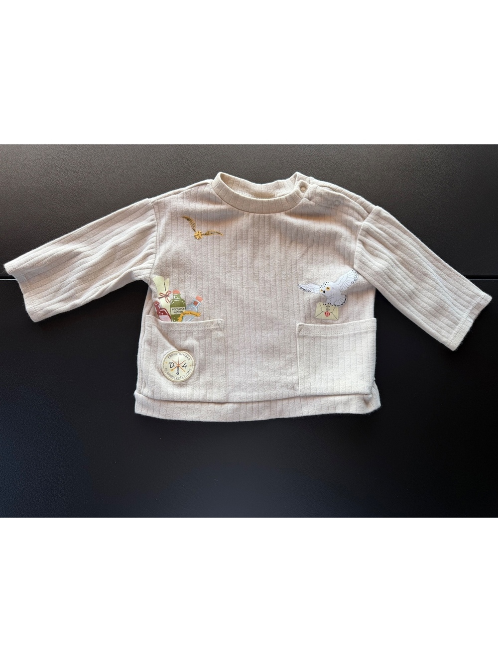 Harry Potter Baby 6-9M Dumbledore’s Army Hedwig Potion Pocket Shirt
